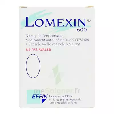 Lomexin 600 Mg Caps Molle Vaginale Plq/1 à SAINT-MEDARD-EN-JALLES