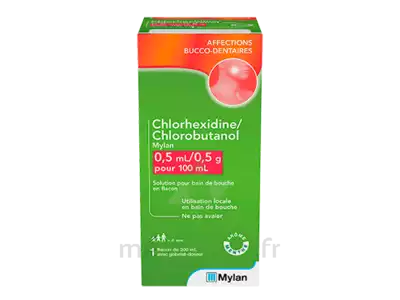 Chlorhexidine/chlorobutanol Mylan 0,5 Ml/0,5 G Pour 100 Ml, Solution Pour Bain De Bouche En Flacon à SAINT-MEDARD-EN-JALLES